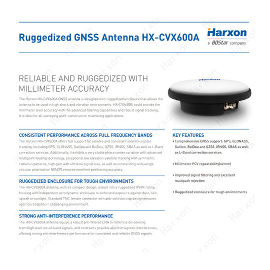 CVX600A Ruggedized Millimeter Accuracy GNSS Antenna