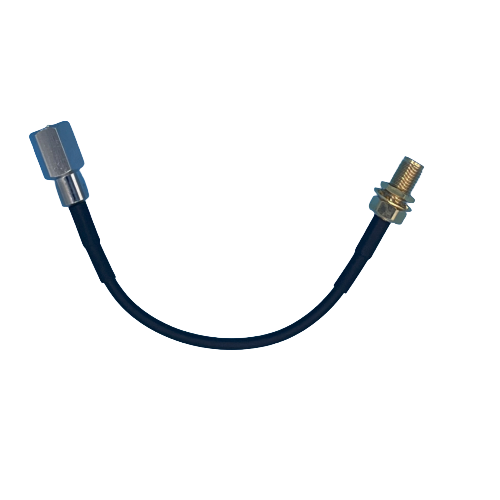 M2MAC-FMM-10-SFP FME-Male to SMA-Female Bulkhead 100mm RG174 cable